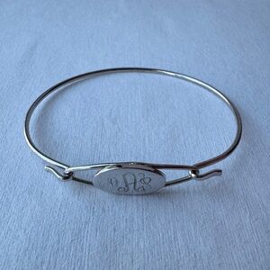 Sterling Silver 925 Monogram Initial A Back Love Lindsey Bracelet